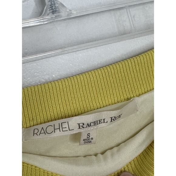 Rachel Zoe Women’s Crochet Yellow Knit Skirt Set 2-Piece Size Small - Picture 10 of 10